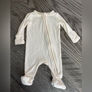 Angel Dear ribbed bamboo 2-way zipper footie